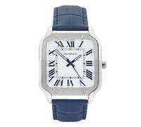 Sekonda Rene Mens 39mm Analogue Watch with Silver Case and Leather Upper Strap with White Dial