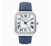 Sekonda Rene Men's Watch | Silver Case and Blue Leather Strap | 30286
