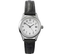 Sekonda Women's Quartz Watch with White Dial Analogue Display and Black Leather Strap 4081.27