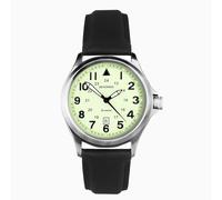 Sekonda Sekonda Altitude Men's Watch | Silver Case & Black Leather Strap with Green Dial | 30094