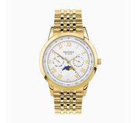 Sekonda Sekonda Armstrong Moon Phase Men's Watch | Gold Alloy Case & Stainless Steel Bracelet with White Dial | 30228