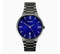 Sekonda Sekonda Classic Men's Watch | Gun Metal Case & Stainless Steel Bracelet with Blue Dial | 1140
