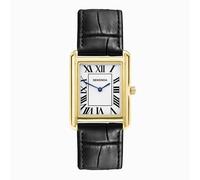 Sekonda Sekonda Clement Men's Watch | Gold Alloy Case & Black Leather Strap with White Dial | 30270