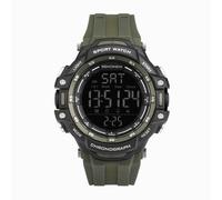 Sekonda Sekonda Crossfell Digital Men's Watch | Black Plastic Case & Khaki Green Strap with Black LCD Display | 30165