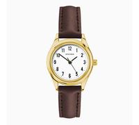 Sekonda Sekonda Evans Ladies Watch | Gold Alloy Case & Brown Leather Strap with White Dial | 40714