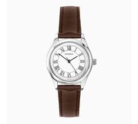 Sekonda Sekonda Evans Ladies Watch | Silver Alloy Case & Brown Leather Strap with White Dial | 40685