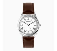 Sekonda Sekonda Evans Men's Watch | Silver Alloy Case & Brown Leather Strap with White Dial | 30249