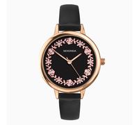 Sekonda Sekonda Ladies Watch | Rose Gold Case & PU Strap with Black Dial | 2818