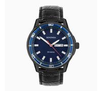 Sekonda Sports Midnight Blue & Black Leather Watch 30205