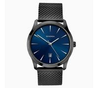 Sekonda Sekonda Minimal Men's Watch | Black Case & Stainless Steel Bracelet with Blue Dial | 1786