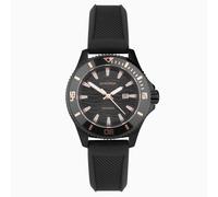 Sekonda Sekonda Pacific Wave Ladies Watch | Black Stainless Steel Case & Silicone Strap with Black Dial | 40574