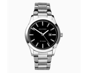 Sekonda Sekonda Taylor Ladies Watch | Silver Case & Stainless Steel Bracelet with Black Dial | 40364