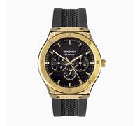Sekonda Sekonda Titan Men's Watch | Gold Alloy Case & Black Silicone Strap with Black Dial | 30233