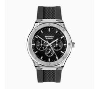 Sekonda Sekonda Titan Men's Watch | Silver Alloy Case & Black Silicone Strap with Black Dial | 30230
