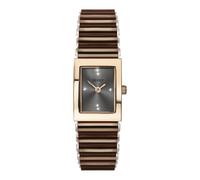 Sekonda Seksy 18mm Womens Rectangular Rose Gold Analogue Watch with Brown