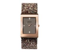 Sekonda Seksy 26mm Womens Rectangular Rose Gold Watch with Black Bracelet