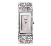 Sekonda Seksy Ladies Bling Rectangular Silver Dial & silver stone Stainless Steel Bracelet Strap Watch