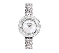 Sekonda Seksy Ladies Bling Round White Dial & silver stone Stainless Steel Bracelet Strap Watch