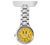 Sekonda Silver Unisex Yellow Smiley Face Fob Watch