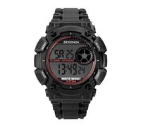 Sekonda Snowdon Men's Digital Black Dial Black Plastic Strap Watch