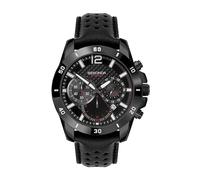Sekonda Solo Mens Analogue Watch 45mm Black Leather Upper Strap