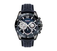 Sekonda Solo Mens Analogue Watch 45mm Gun Metal Leather Upper Strap