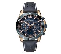 Sekonda Mens Chronograph Black Leather Strap Watch 1489