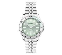 Sekonda Sekonda Balearic Ladies Watch | Silver Alloy Case & Stainless Steel Bracelet with Green Dial | 40565