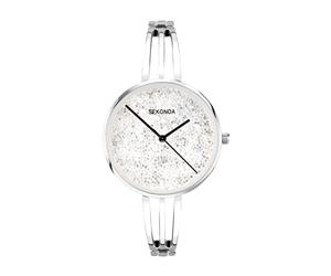 Sekonda Stardust Ladies 36mm Quartz Watch in Silver with Analogue Display, and Silver Alloy Strap 40590