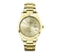 Sekonda Colour Pop Ladies 34mm Quartz Watch in Champagne with Analogue Date Display, and Gold Stainless Steel Strap 40428.