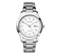 Sekonda Taylor Ladies 34mm Quartz Watch in White with Analogue Date Display, and Silver Stainless Steel Strap 40363