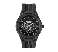 Sekonda Titan Men's 42mm Quartz Watch in Black with Analogue Day/Date Display, and Black Silicone Strap 30234