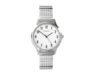 Sekonda Unisex 36mm Round Watch , White Dial , Expanding Strap