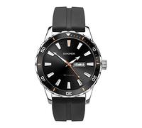 Sekonda Unisex Ladies & Mens Watch - 40mm with Black Dial, Day-Date Display and Rubber Strap - 50m Water Resistant Men's & Womens Watch - 2 Year Warranty
