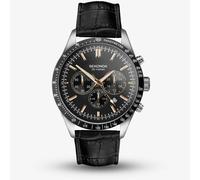 Sekonda Velocity Chronograph Black Leather Strap Watch 30017