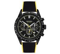 Sekonda Velocity Men’s 45mm Quartz Watch in Black with Analogue Display, and Black Canvas Strap 30018