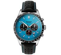 Sekonda Velocity Men’s 45mm Quartz Watch in Blue with Analogue Display, and Black Leather Strap 30019