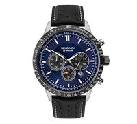 Sekonda Velocity Mens Analogue Watch 45mm dial | Chronograph with date display, 50 Metres Water Resistance, mineral glass crystal, tachymeter bezel, ion-plated case