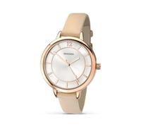 Sekonda Women's Quartz Watch - Cream Strap/Silver Dial