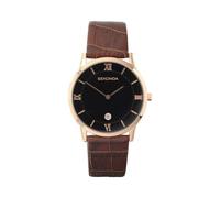 Sekonda Watch 3207 Mens Rose Brown Leather Strap RRP £59.99