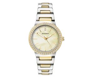 Sekonda Watch 40490 Ladies Amelia Two Tone Crystal Set Champagne Dial RRP £69.99