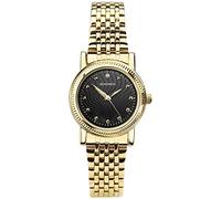 Sekonda Womens Analogue Quartz Watch Gold Plated Case and Gold Plated Stainless Steel Bracelet with Black Dial 2699