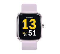 Sekonda Womens Motion 36 mm Smart Watch - Lilac Rubber Strap Black