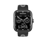 Sekonda Womens Motion Pro Black & Grey Silicone Bracelet With Amoled Dial Smartwatch Print