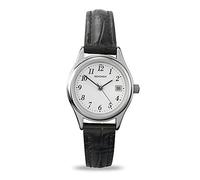 Sekonda Women's Quartz Watch with White Dial Analogue Display and Black Leather Strap 4081.27