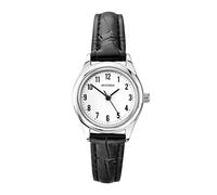 Sekonda Women's Quartz Watch with White Dial Analogue Display and Black Leather Strap 4491.27