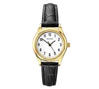 Sekonda Women's Quartz Watch with White Dial Analogue Display and Black Leather Strap 4493.27