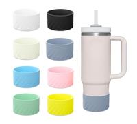 Sekonow 8pcs Silicone Boot for Stanley 40 oz Tumbler, Anti-Slip Rubber Bottom Protector Sleeve Cover Cup Accessories, 8 Colors