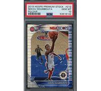 Sekou Doumbouya 2019 Panini Hoops Premium Stock Pulsar Rookie Card #212 PSA 10