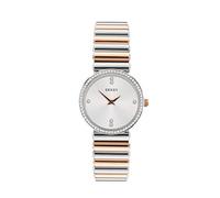 Seksy by Sekonda Edge Quartz Watch with Silver Stone Set Two Tone Bracelet Strap 40045